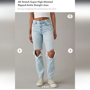American Eagle Outfitters Super Highrise Ankle Straight Jeans 14R